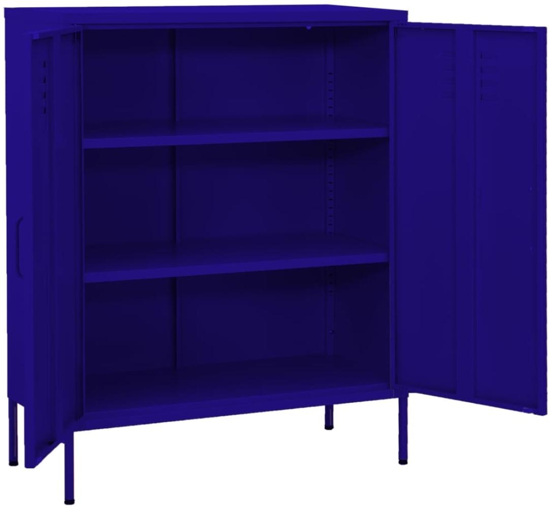 vidaXL Lagerschrank Marineblau 80 x 35 x 101,5 cm Stahl [336163] Bild 1