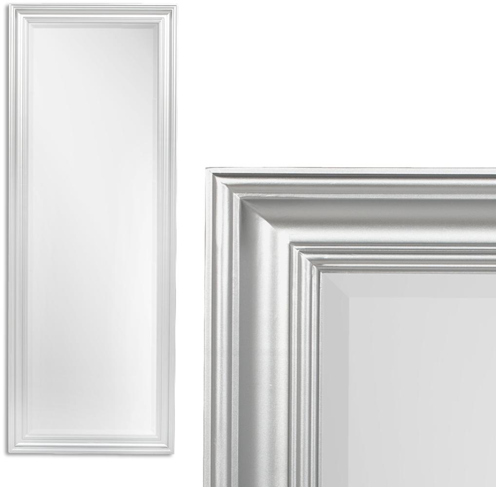 Spiegel GARVIN Glanz Silber ca. 140x50 cm Modern Schlicht Wandspiegel Facette Bild 1