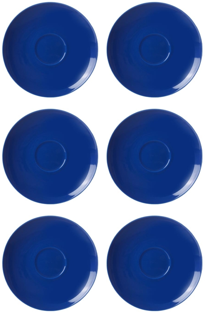 Ritzenhoff & Breker DOPPIO Kaffeeuntertasse 16 cm indigo blau 6er Set Bild 1