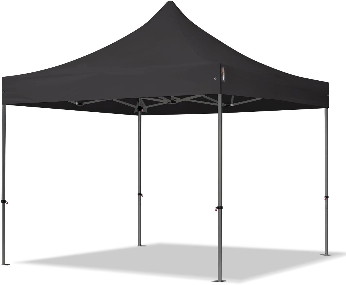 3x3 m Faltpavillon, PREMIUM Stahl 40mm, schwarz Bild 1