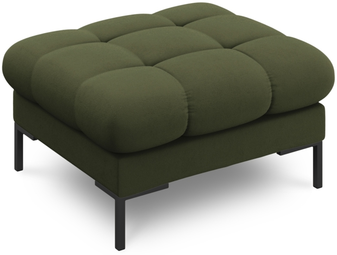 Micadoni Hocker Mamaia 1-Sitzer Strukturierter Stoff Neve Grün schwarze Beine Bild 1