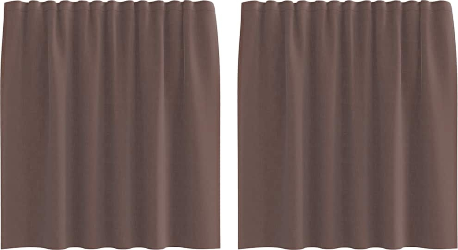 vidaXL Voile Vorhänge mit Stangentaschen 2 Stk. Braun 4102171 Bild 1