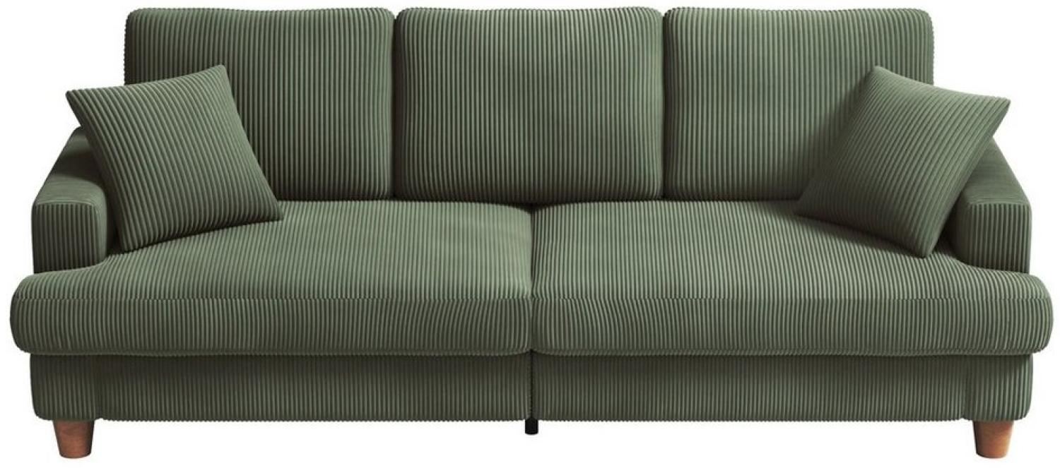 NAIMP 3-Sitzer Bequeme Cord Loveseat Sofa mit Federkissen für Wohnzimmer, Büro Couch Bild 1