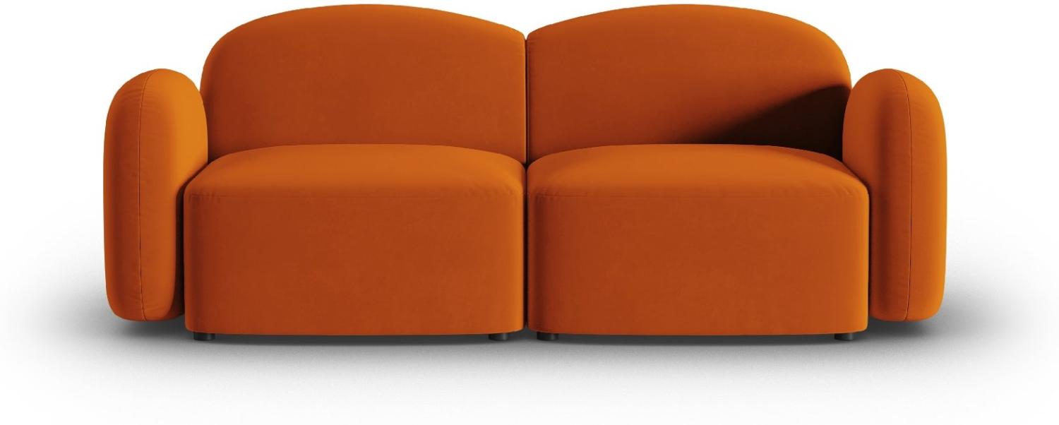 Micadoni Sofa Blair 2-Sitzer Samtstoff Terrakotta Bild 1