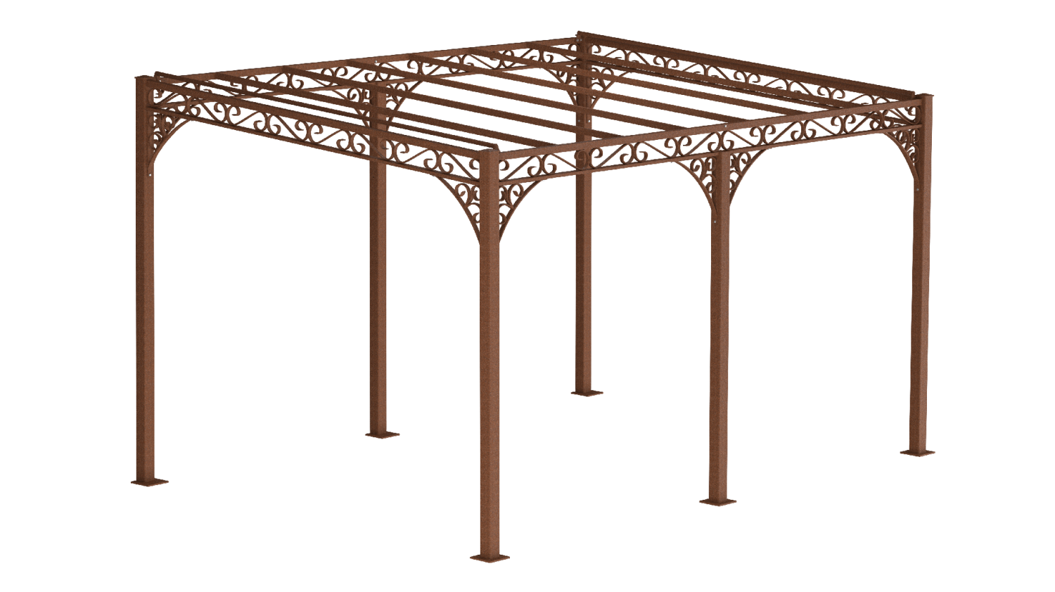 ELEO Pergola freistehend rechteckig Sardegna 4 x 3 m unbeschichtet Bild 1