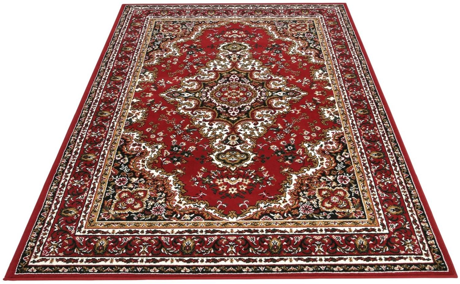 Home affaire Teppich Oriental, rechteckig, Höhe: 7 mm, Orient-Optik, mit Bordüre, Teppich, Kurzflor, Weich, Pflegeleicht Bild 1