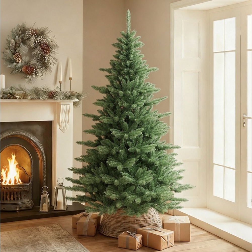 Salcar Künstlicher Weihnachtsbaum Weihnachtsbaum künstlich Tannenbaum Naturgetreu - mit dichten Zweigen, 180 cm mit 601 PVC-Spitzen Bild 1