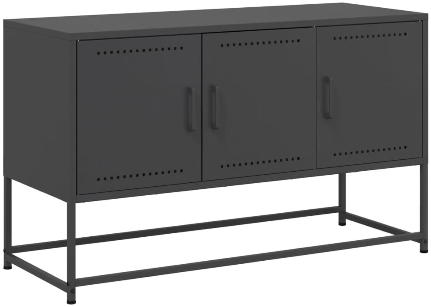 vidaXL TV-Schrank Schwarz 100,5x39x60,5 cm Stahl 846476 Bild 1