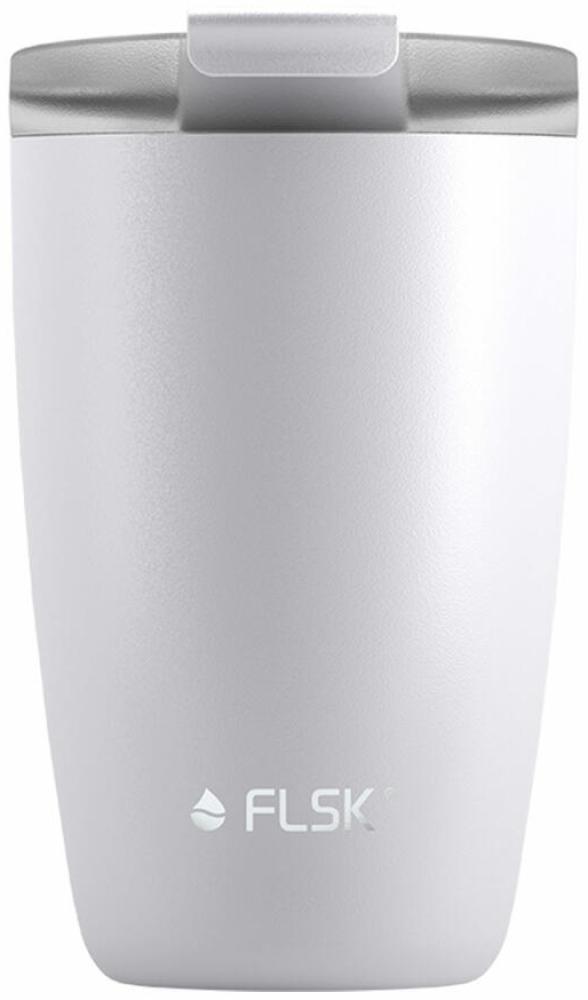 FLSK CUP 'Coffee To Go-Becher' Thermobecher, Edelstahl, weiß, 350 ml Bild 1