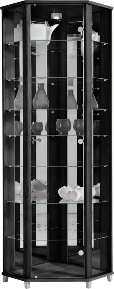 fif möbel Vitrine TRIO Eckvitrine/Glasvitrine 1x Glastür, perfekt für Sammler, Sammlervitrine Bild 1