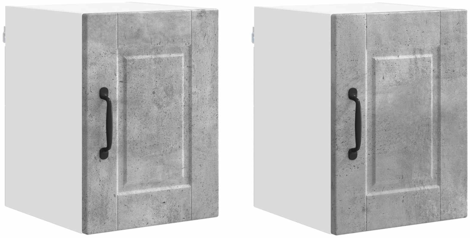 vidaXL Küchenschrank 2 pcs Beton Grau 30 x 31 x 40 cm Holzwerkstoff 885212 Bild 1