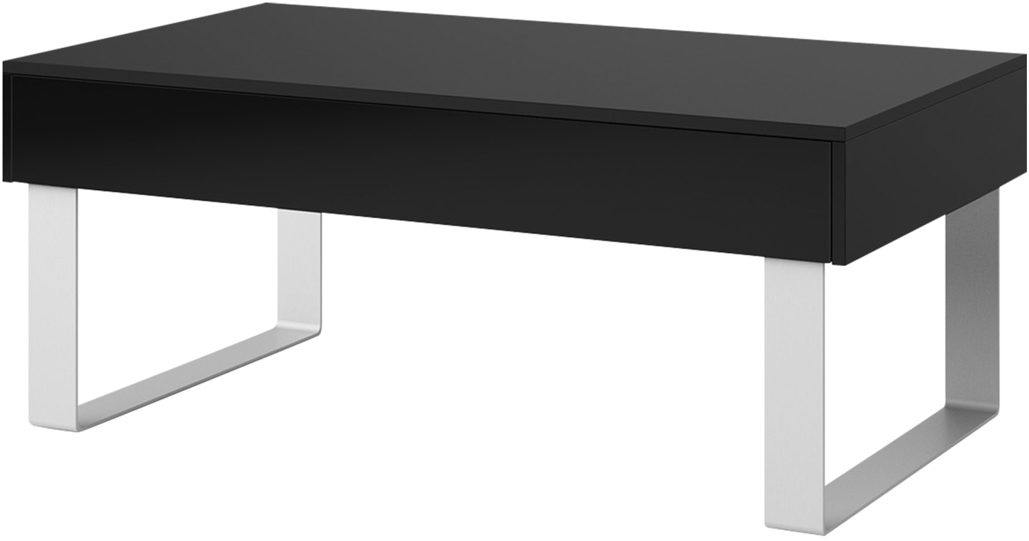 Couchtisch Calabrini 12, Farbe: Schwarz / Schwarz Hochglanz, 110x64 cm Bild 1