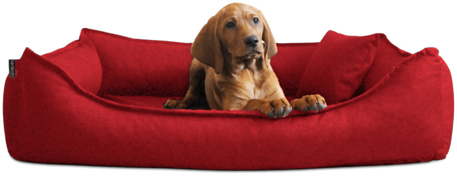 DONALD Orthopädisches Hundebett - 04 Dunkelrot, 80x60cm Bild 1