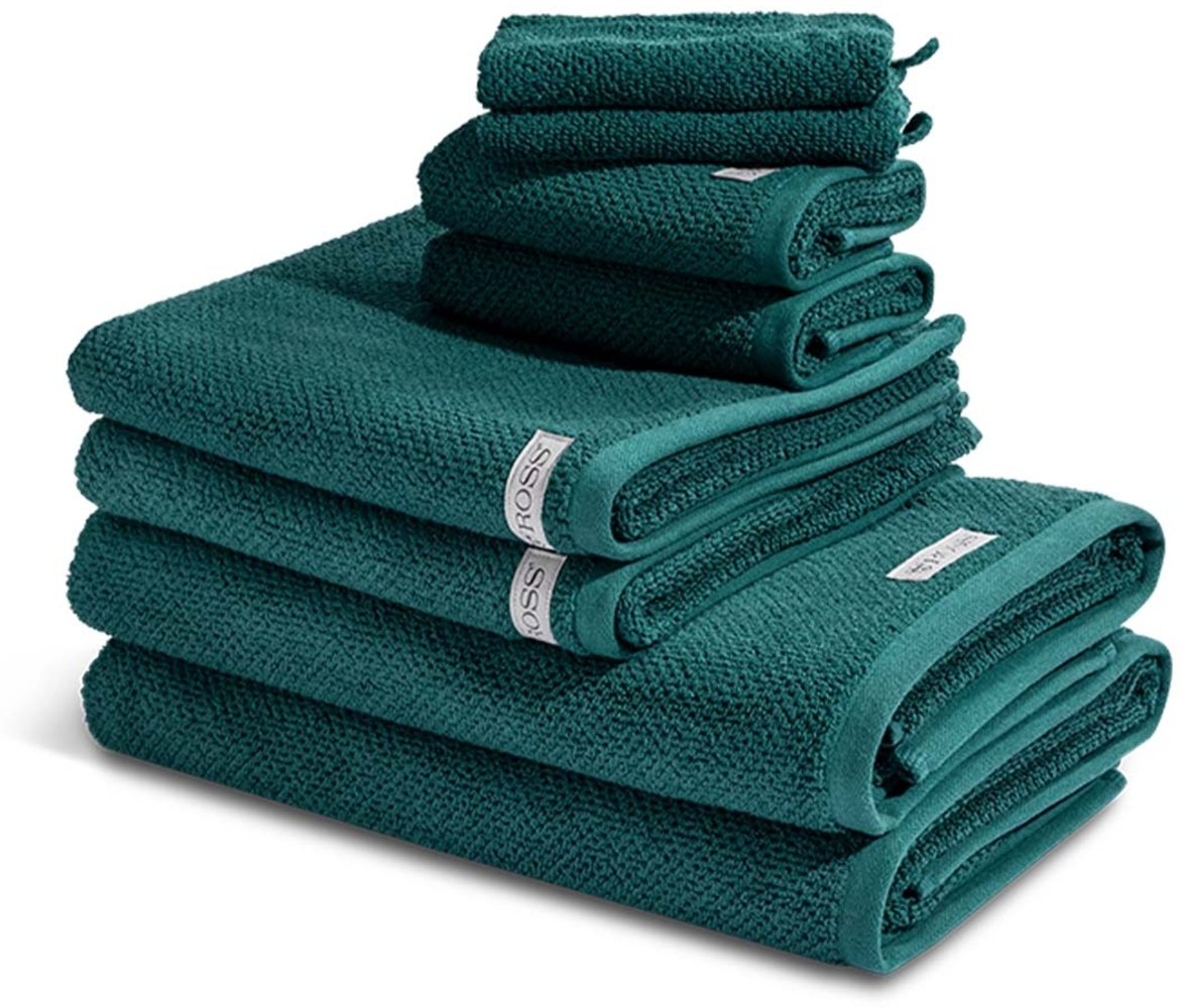 Ross Selection 8 tlg. Frottier-Set - 2 X Handtuch (50 X 100cm), 2 X Duschtuch (70 X 140cm), 2 X Gästetuch (30 X 50cm), 2 X Waschhandschuh (16 X 22cm) - 540 g/m2 - Moosgrün Bild 1