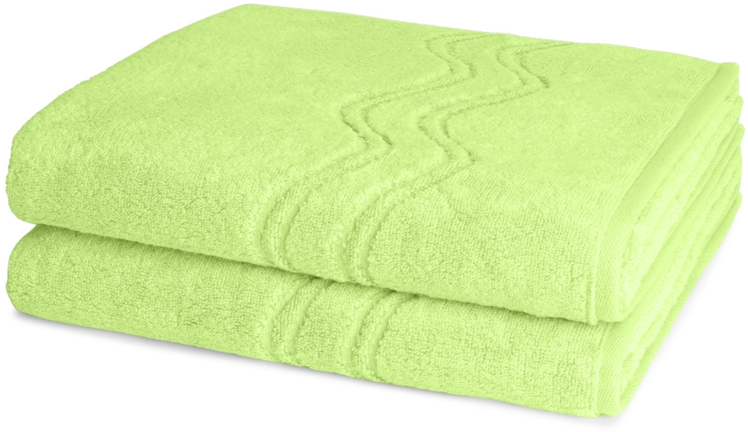Ross Cashmere feeling 2 tlg. Frottier-Set - 2 X Duschtuch (75 X 140cm) - 520 g/m2 - Apfelgrün Bild 1