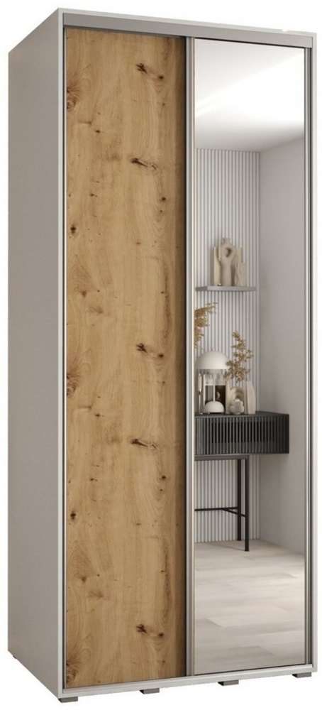 ABIKS MÖBEL Schwebetürenschrank Davos 3 Schlafzimmerschrank mit Spiegel, Kleiderstange und Regalen Bild 1