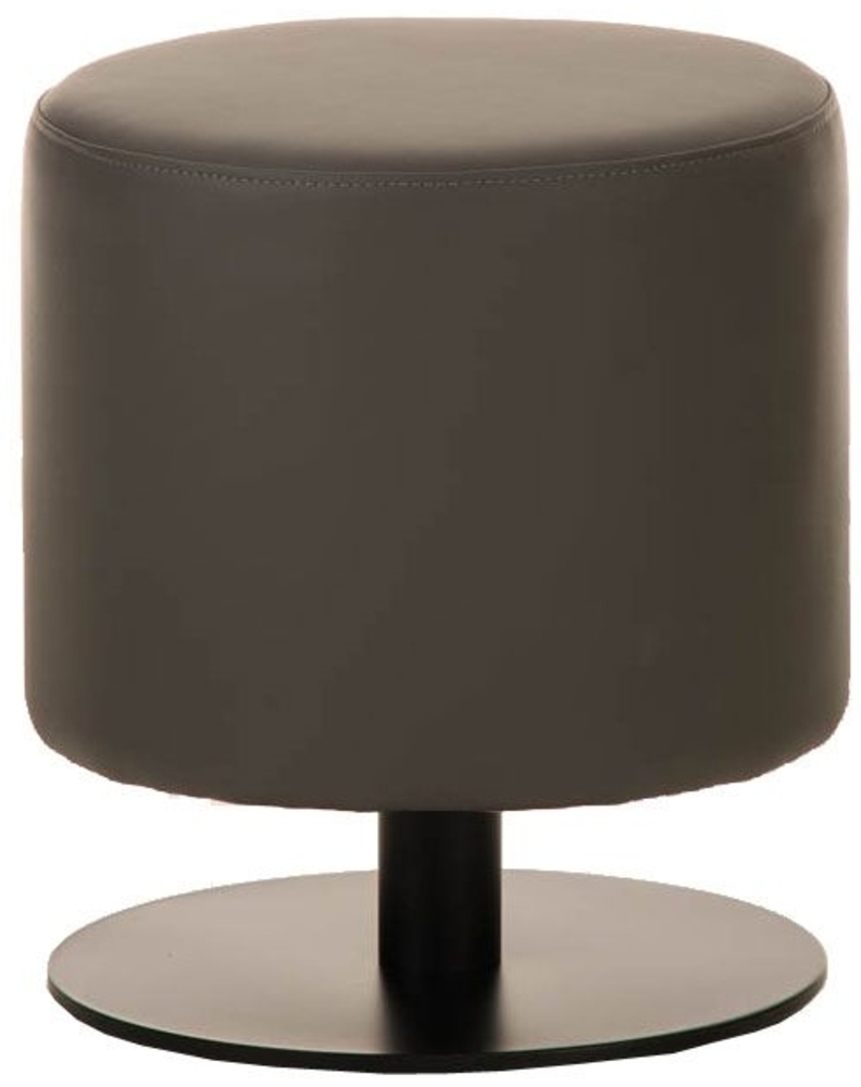 Sitzhocker - Max 2 - Hocker Rundhocker Kunstleder Grau 38x38 cm Bild 1