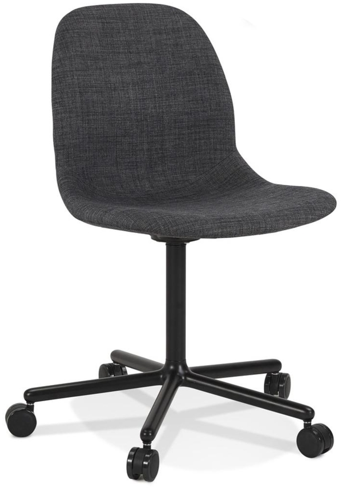 Bürostuhl Ergonomisch | Schreibtischstuhl mit Rollen | Drehstuhl Modern | Minimalistischer Arbeitsstuhl | Anthrazit 55 x 55 x 81 cm | Norixo von Kadima Design Bild 1