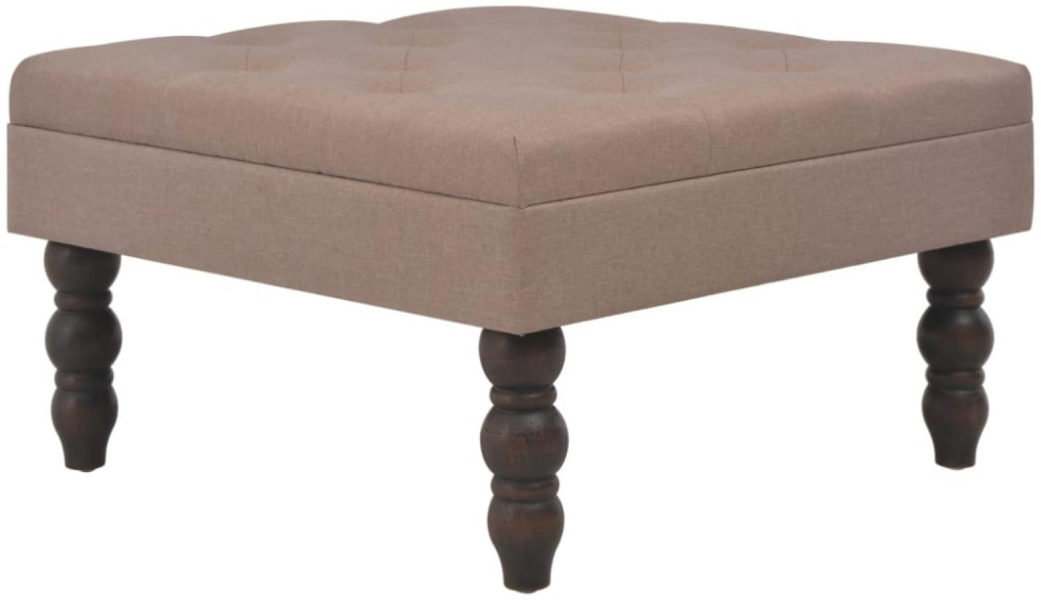 Hocker aus Polyester 60 x 36 x 60 cm Braun Bild 1