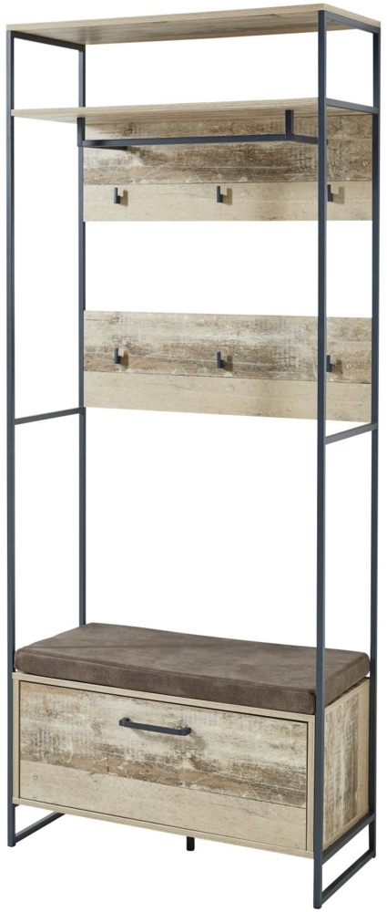 Bankregal Garderobe ROOF - Vintage Style - inkl. Kissen Bild 1