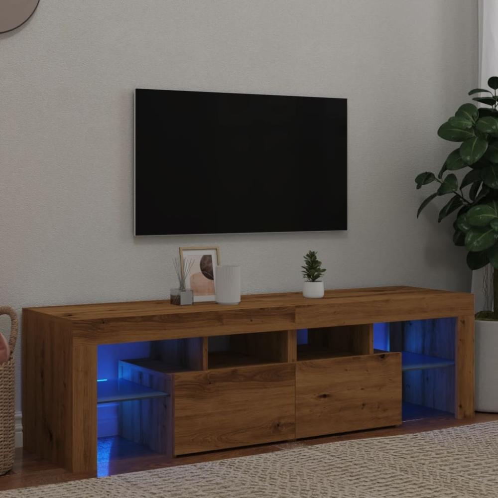 vidaXL TV-Schrank mit LED Artisan-Eiche 140x36,5x40 cm Holzwerkstoff 856304 Bild 1