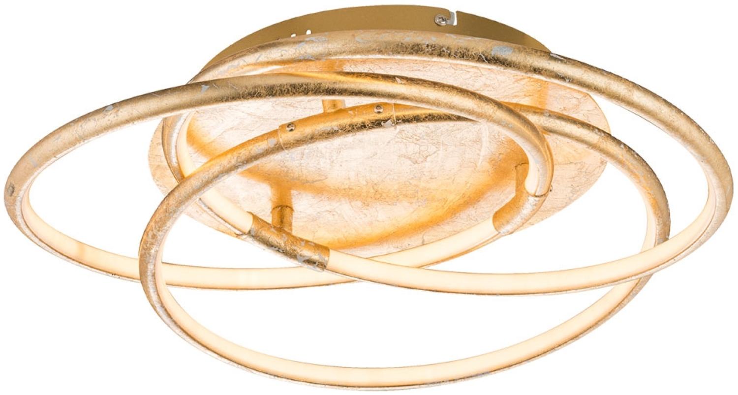 LED Deckenleuchte, gold, Ring Design, Alu, D 50 cm Bild 1