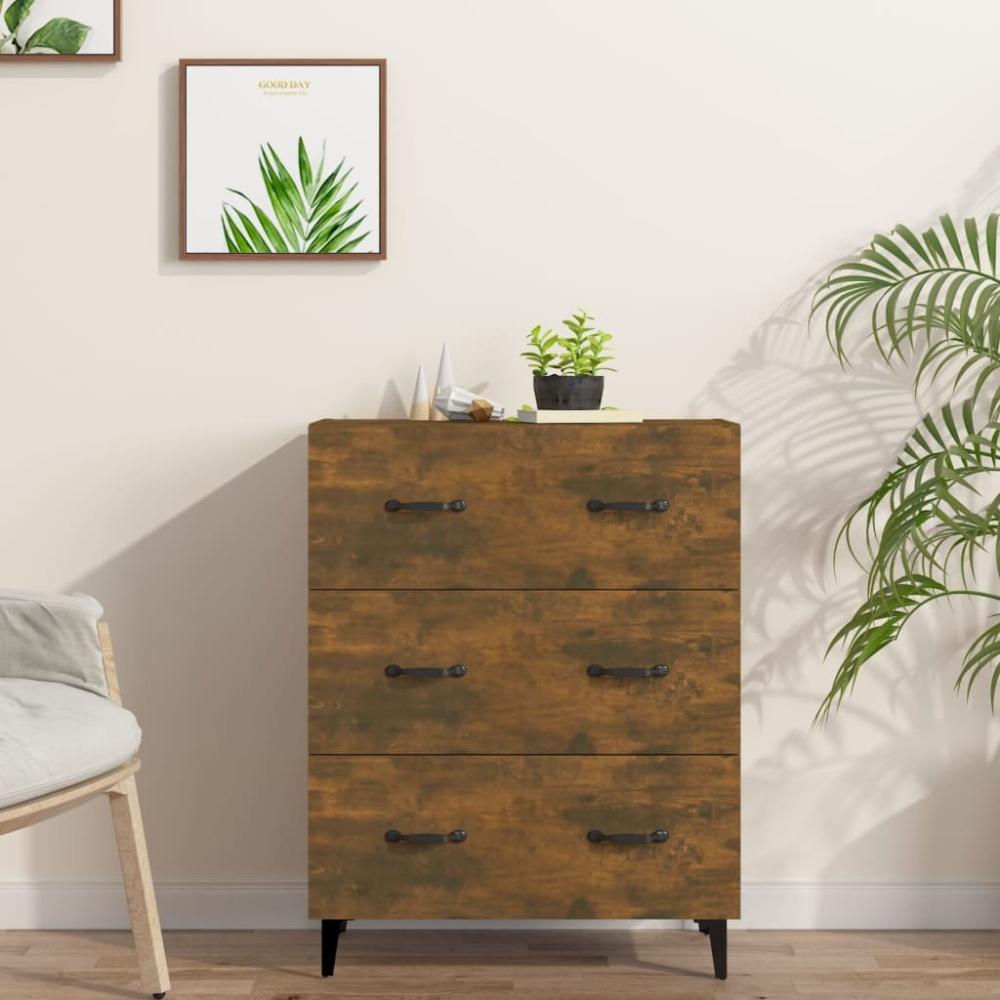 vidaXL Sideboard Räuchereiche 69,5 x 34 x 90 cm Holzwerkstoff [817348] Bild 1