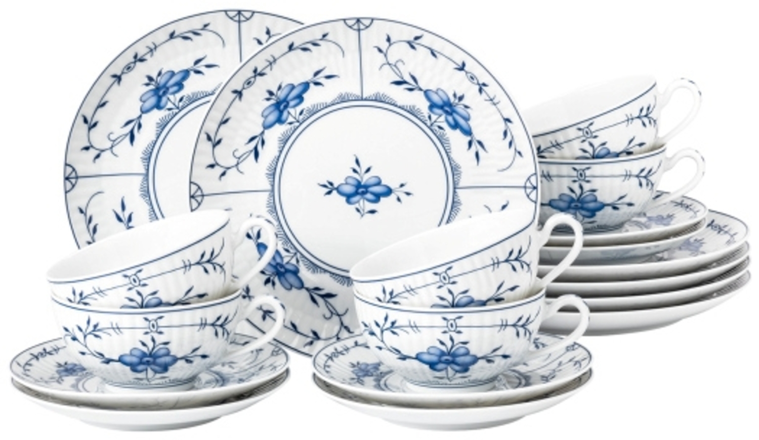 Teeservice klein 18-teilig für 6 Personen AMINA STROHBLUME 04213 Tettau Porzellan Bild 1