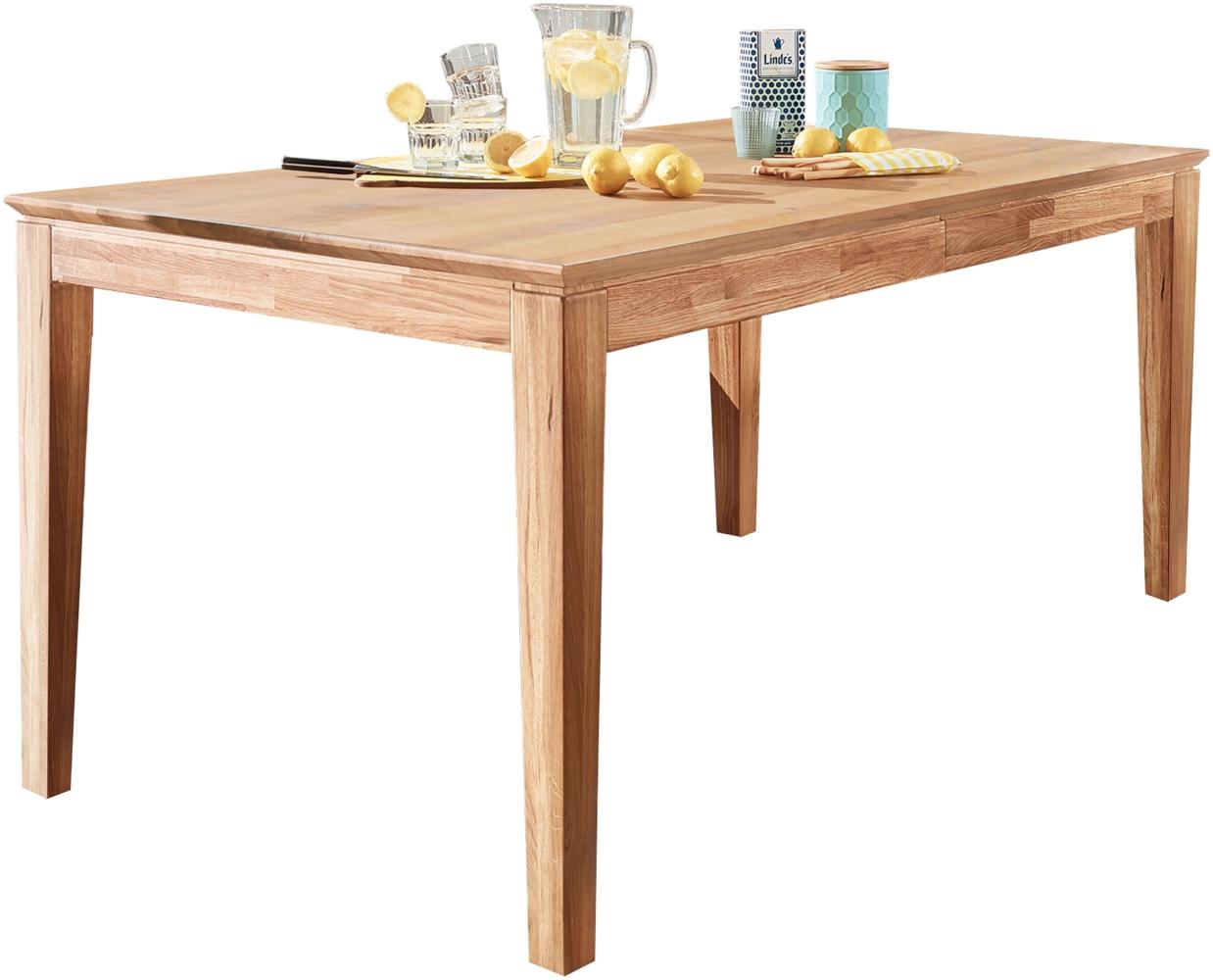 Esstisch >TI-0598< (BxHxT: 120x75x80 cm) in natur geölt - 120x75x80 (BxHxT) Bild 1