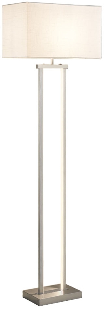 LED-Stehleuchte MONDO Domo / FL00176E, Metall, Stoff, Silber, Weiß, 45 x 150 x 25 cm Bild 1