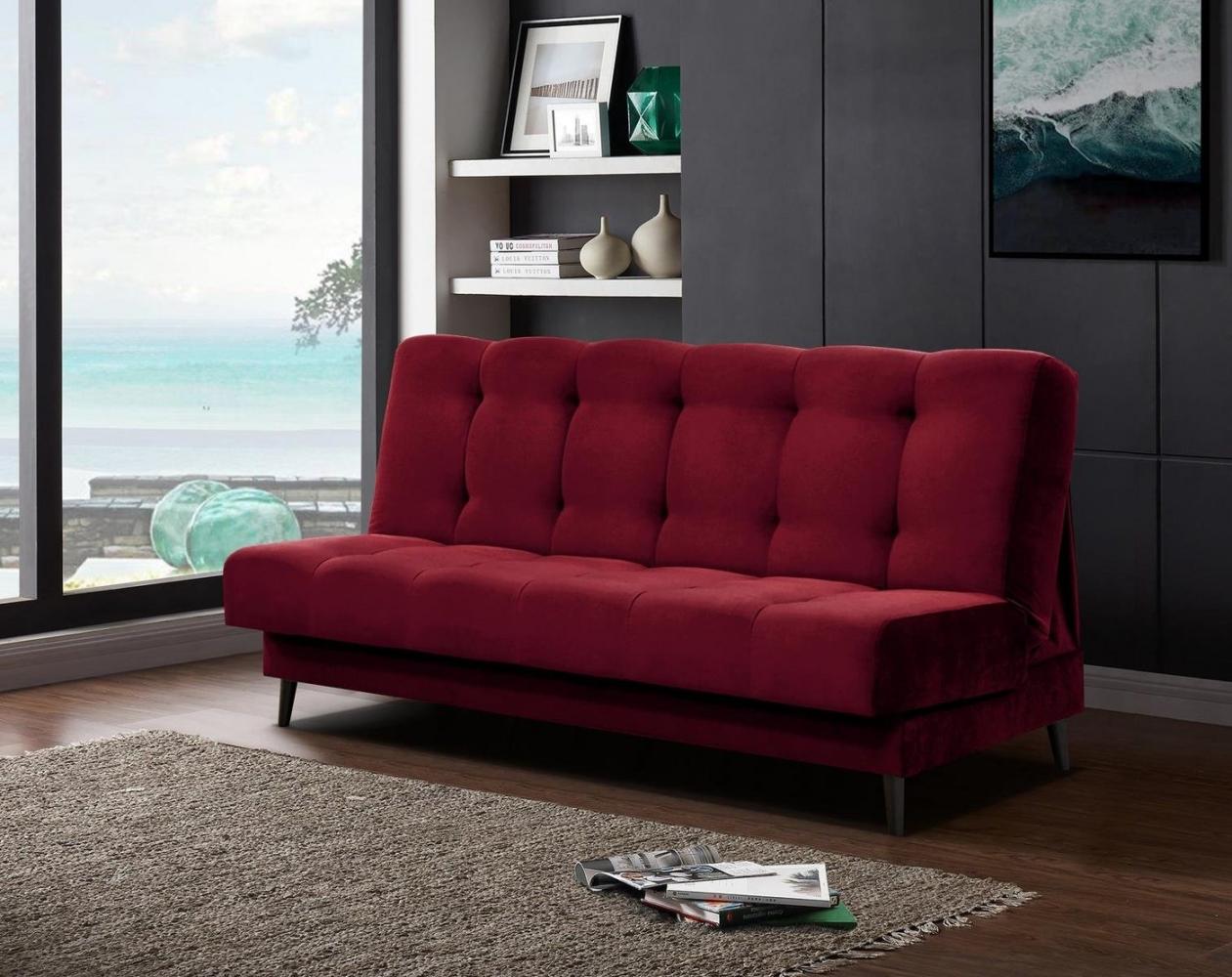 Beautysofa Schlafsofa Nancy, Die Lieferung gilt für die Einbringung in die Wohnung, Velours-Bezgu Polstersofa Bild 1