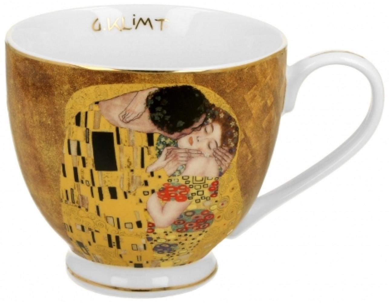 DUO GOLDEN LINE Becher mit Fuß 530 ml THE KISS CLASSIC inspired by KLIMT, New Bone China Porzellan Bild 1