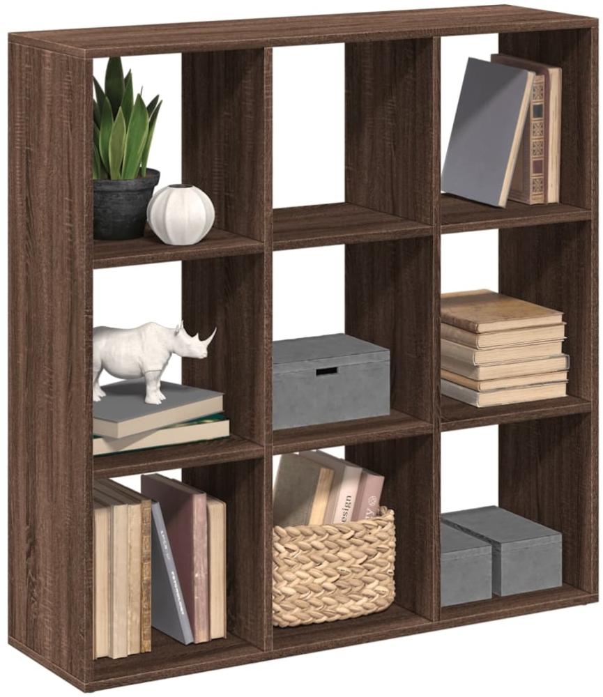 vidaXL Raumteiler-Bücherregal Braun Eichen-Optik 102 x 29 x 103,5 cm 858045 Bild 1