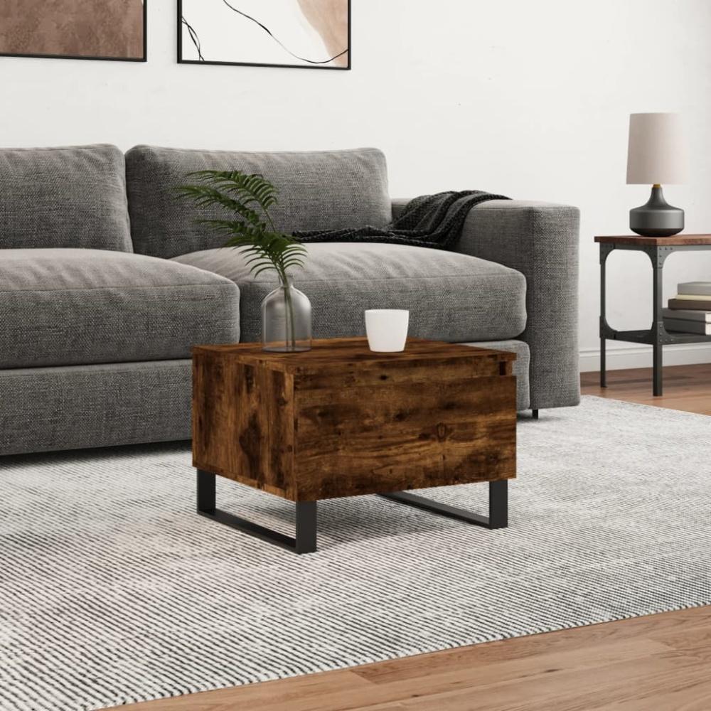 vidaXL Couchtisch Räuchereiche 50x46x35 cm Holzwerkstoff 830886 Bild 1