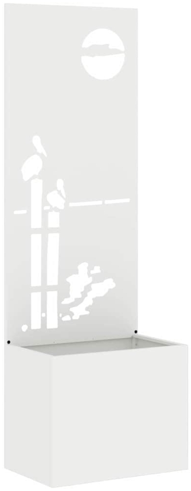 vidaXL Garten Sichtschutz-Leinwand Weiß 50 x 140 cm 876470 Bild 1