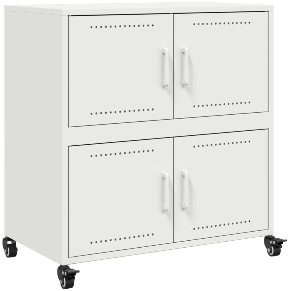 vidaXL Sideboard Weiß 68,5x39x72 cm Stahl 846655 Bild 1