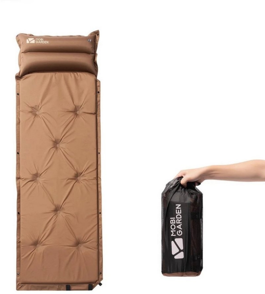 Diyarts Luftmatratze, (Doppel-Isomatte, selbstaufblasend, Outdoor-Schlafunterlage, Campingmatte, Isomatte, Transporttasche, 2 Ventile, selbstaufblasend, erweiterbar), Ultraleicht, selbstaufblasend, wasserabweisend, faltbar, erweiterbar Bild 1