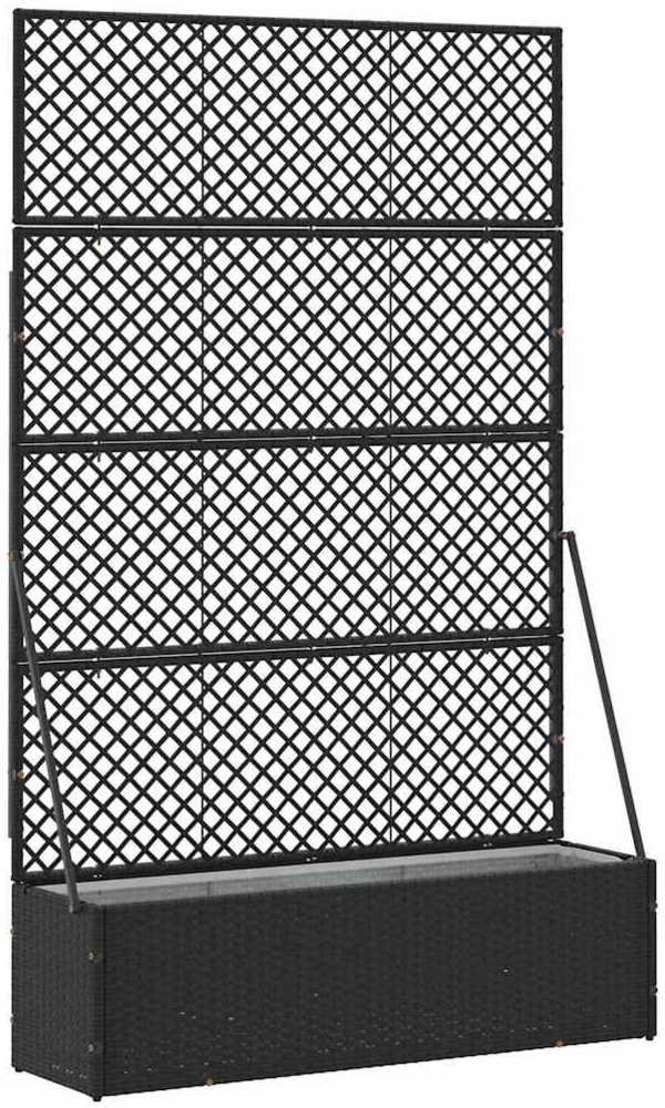 vidaXL Pflanzkübel Schwarz 105 x 30 x 170 cm Metall 366617 Bild 1