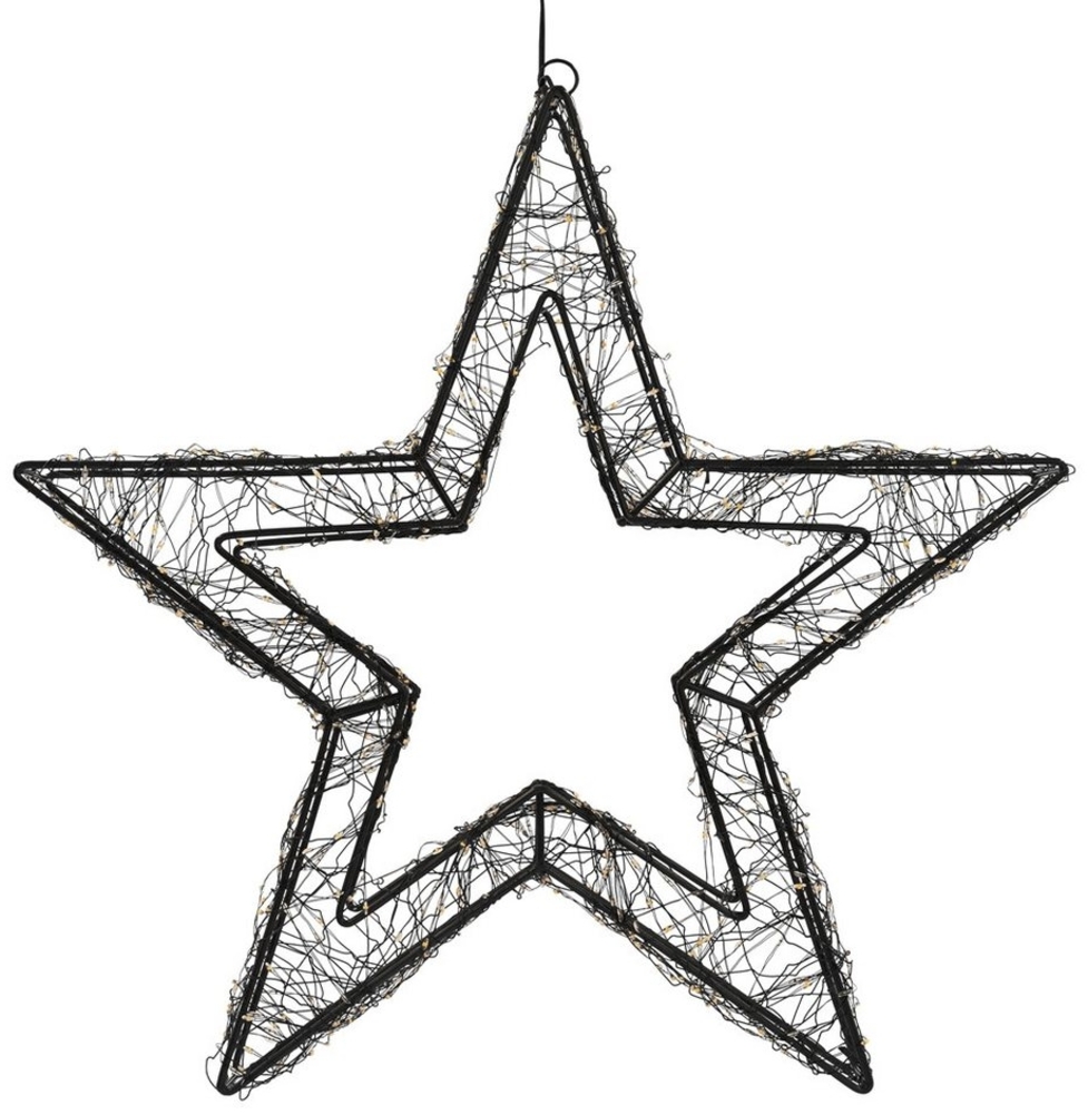 ECD Germany LED Stern Weihnachtsdeko Drahtstern Weihnachtsstern Dekostern für Weihnachten, Aufhängen Timer Leuchtstern 500 LEDs für Innen & Außen Extra-Warmweiß Bild 1