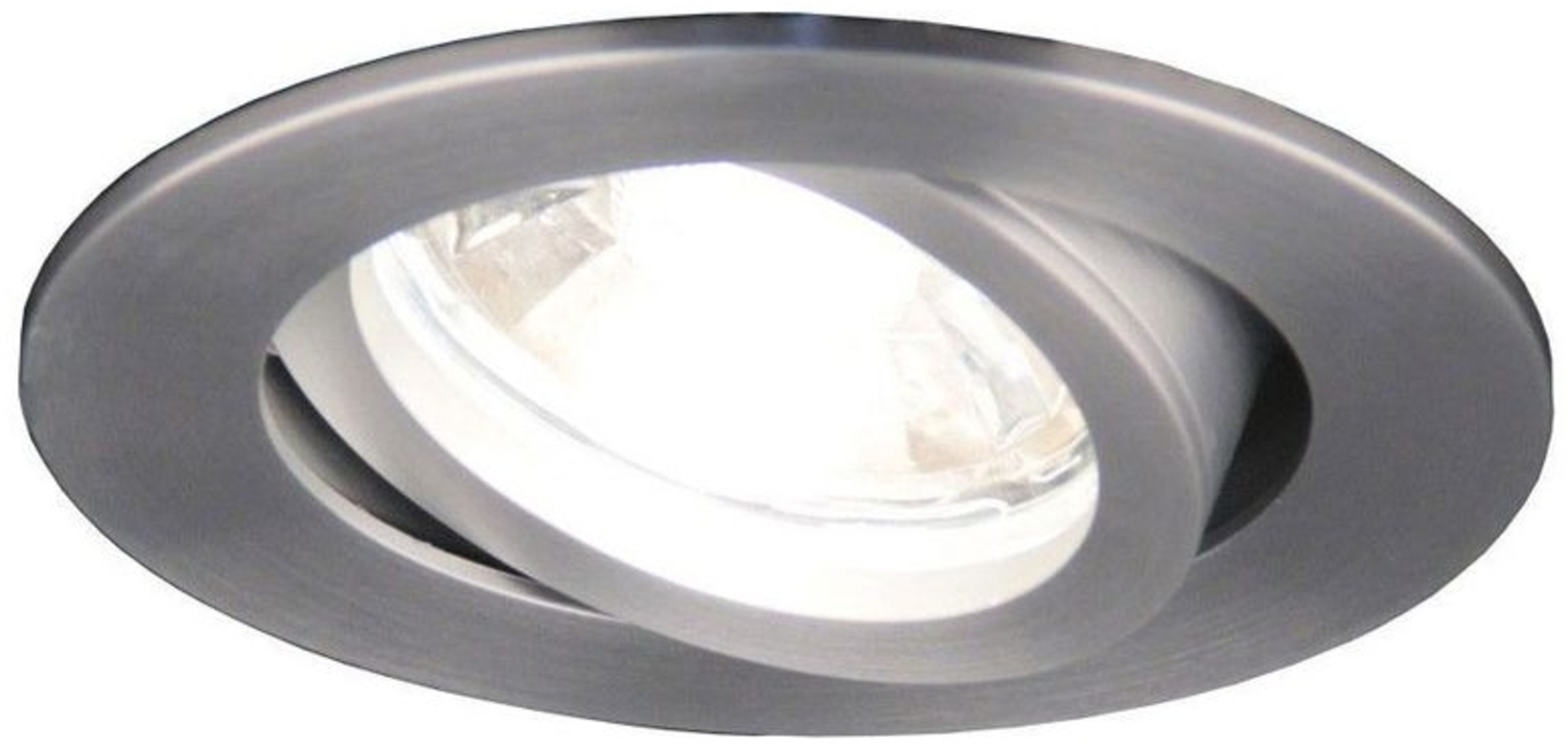 s.luce GU10 Einbaustrahler True schwenkbar 230V Alu-Matt Alu-Gebürstet Bild 1