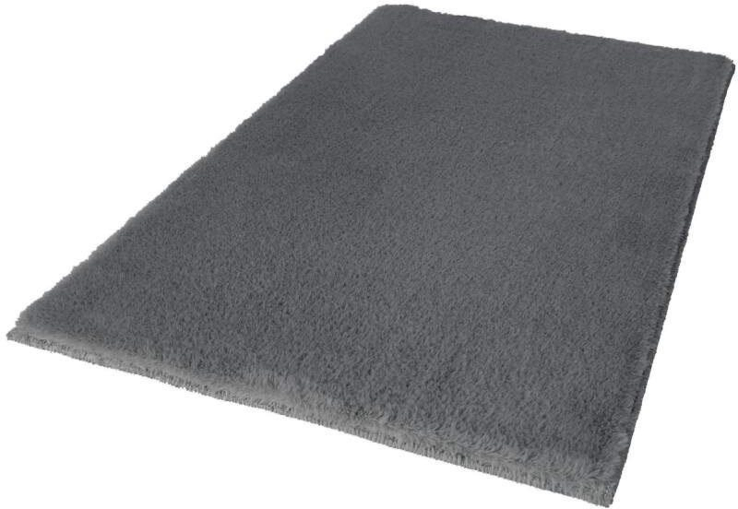 Carpet City Badematte Topia Mats, Badteppich uni, Höhe 14 mm, rutschhemmend beschichtet, strapazierfähig, Polyester, rechteckig, Hochflor, Kaninchen Haptik, Polyester, Badezimmerteppich, waschbar Bild 1