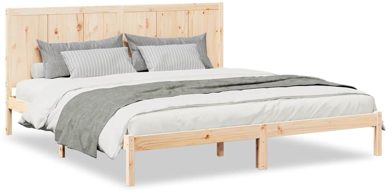 vidaXL Massivholzbett Extra Lang ohne Matratze 200x210 cm 3309249 Bild 1