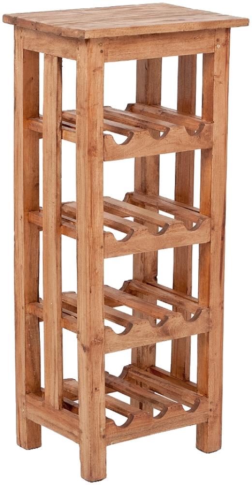 Weinregal INDO für 12 Flaschen Rustic-Teak Flaschenregal Flaschenhalter Mahagoni Bild 1
