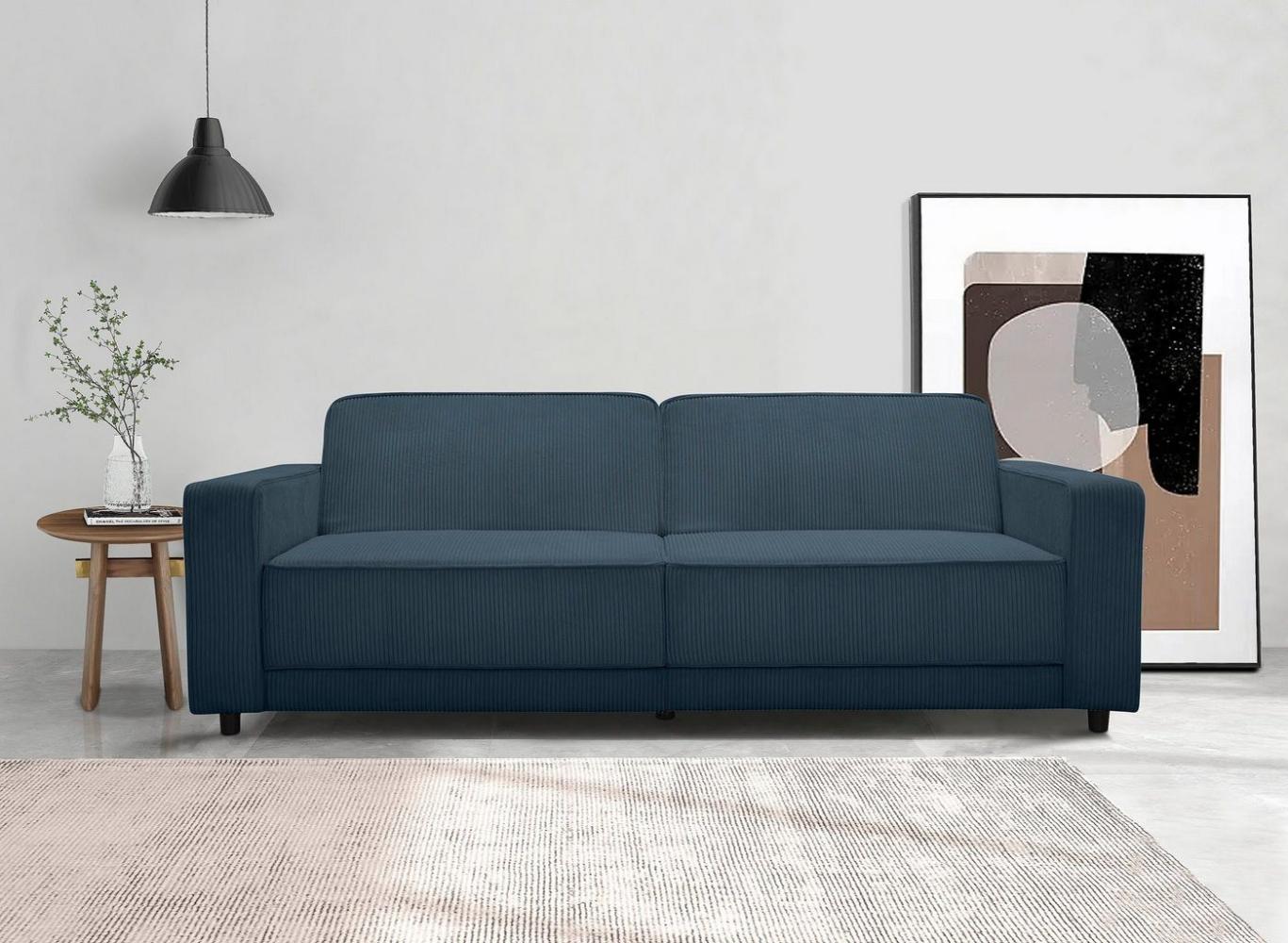 Dorel Home 3-Sitzer Allie Schlafsofa 225 cm, Bett-Funktion (108/190cm), trendiger Cord o. pflegeleichter Velours Bild 1