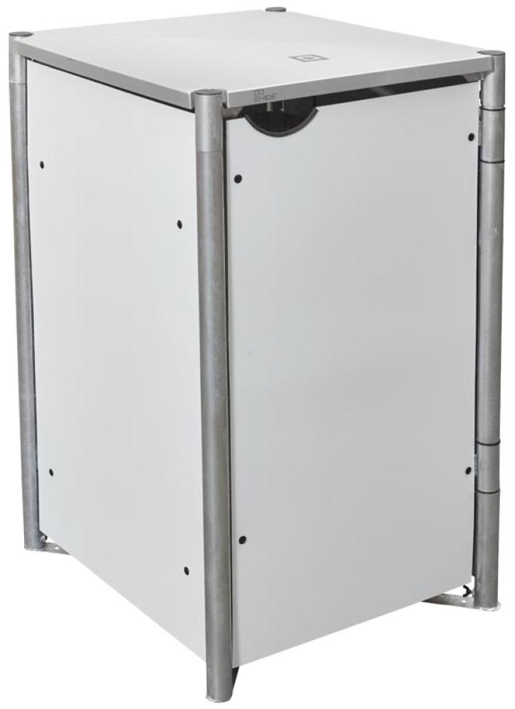 Hide Mülltonnenbox für 2 Mülltonnen 140l Volumen | Weiß | 64x121x115 cm Bild 1