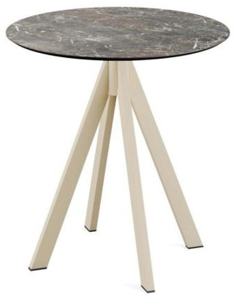 Infinity Terrassentisch Sand Gestell + Galaxy Marble Hpl Ø70 Cm Bild 1