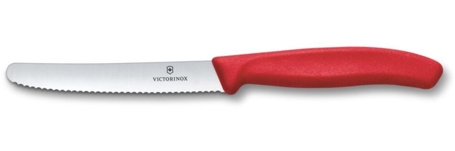 Victorinox Swiss Classic, Tomaten & Tafelmesser, 11cm, Wellen, Rot Bild 1