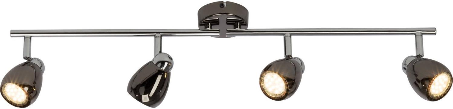 Brilliant Leuchten No. G21732-76 LED Spotrohr Milano GU10 4-flammig chrom schwarz Bild 1