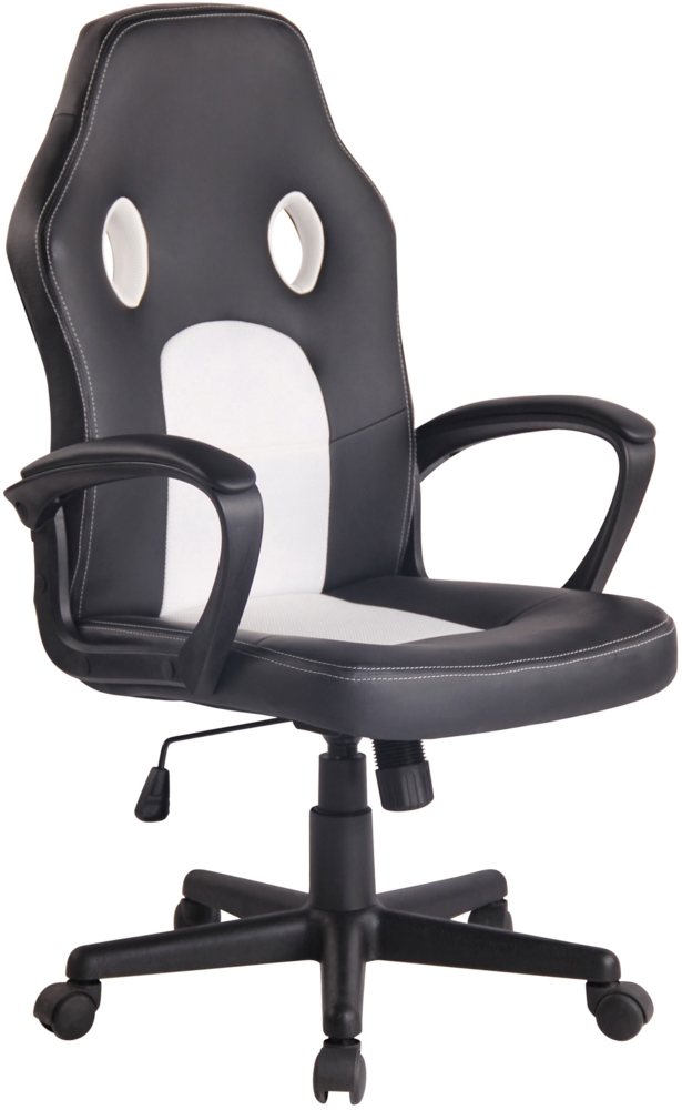 CLP Gaming Bürostuhl Elbing höhenverstellbar und drehbar,schwarz/weiß Bild 1