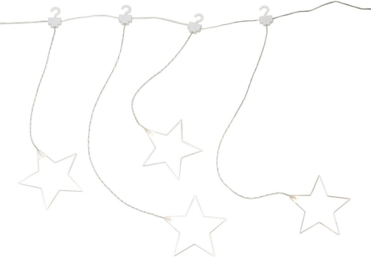 KONSTSMIDE No. 4452-103 LED Lichtervorhang 8 Plexisterne 8 warmweißen Dioden IP20 Bild 1
